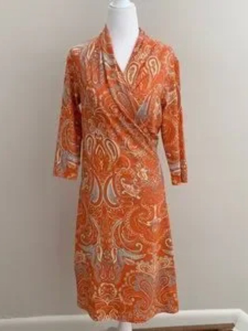 J. McLaughlin Catalina Cloth Panama Faux Wrap Dress Medium